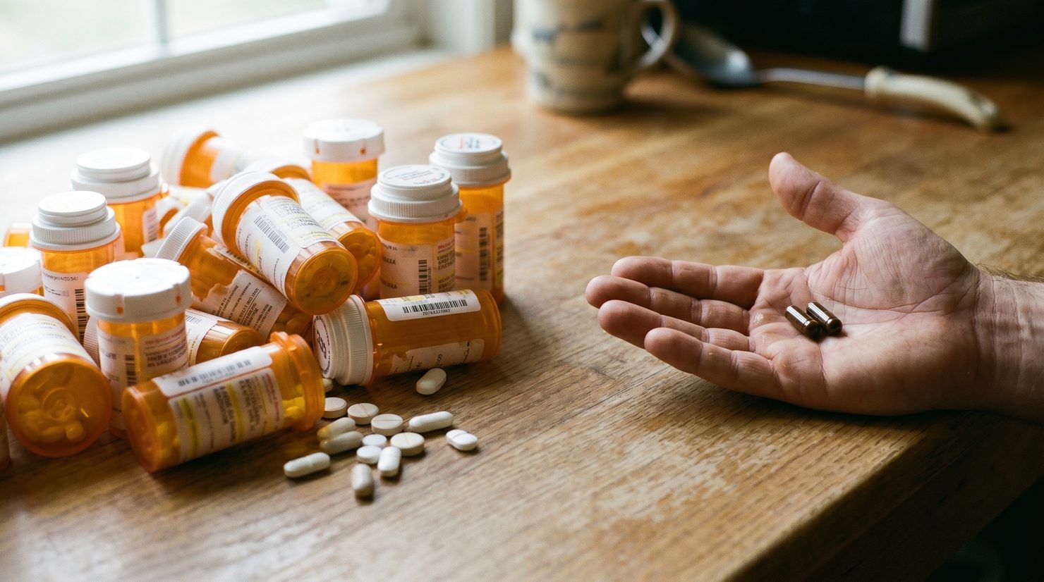 Prescription pills next to Hartwell capsules