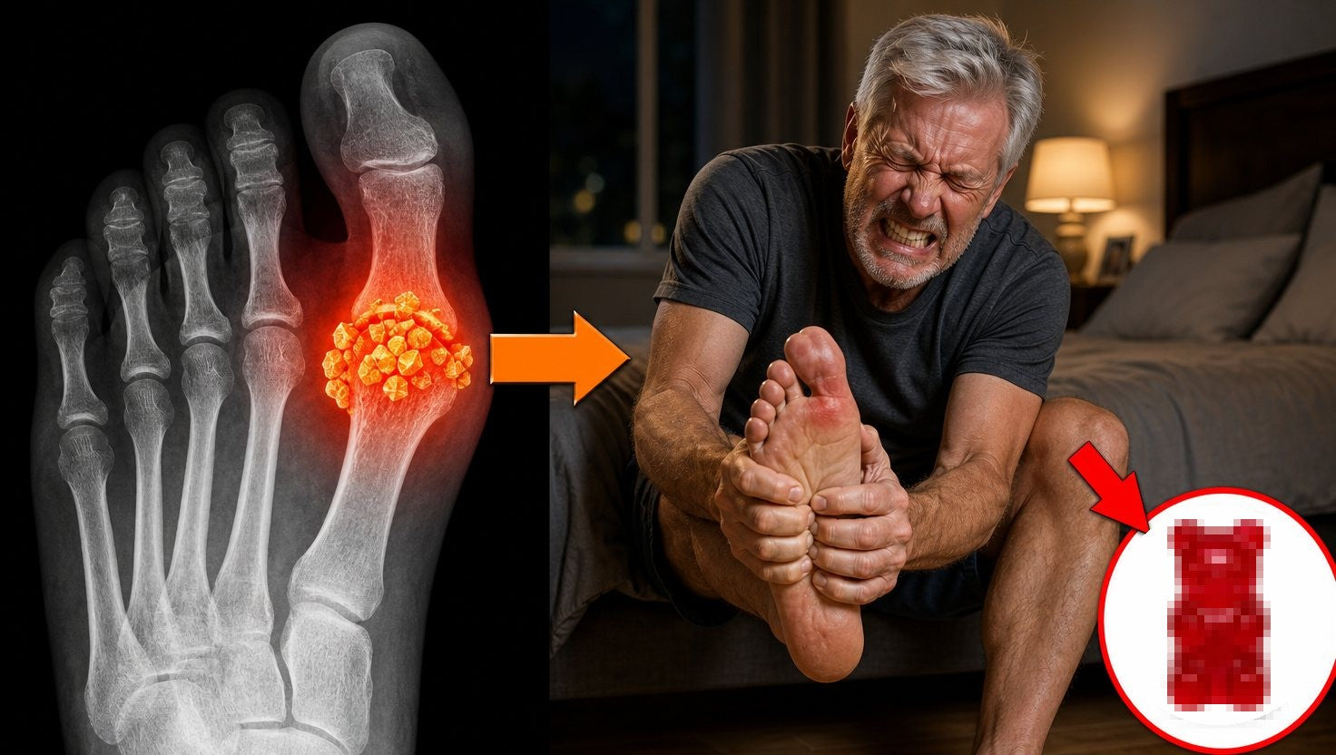 What a gout flare looks like from the inside